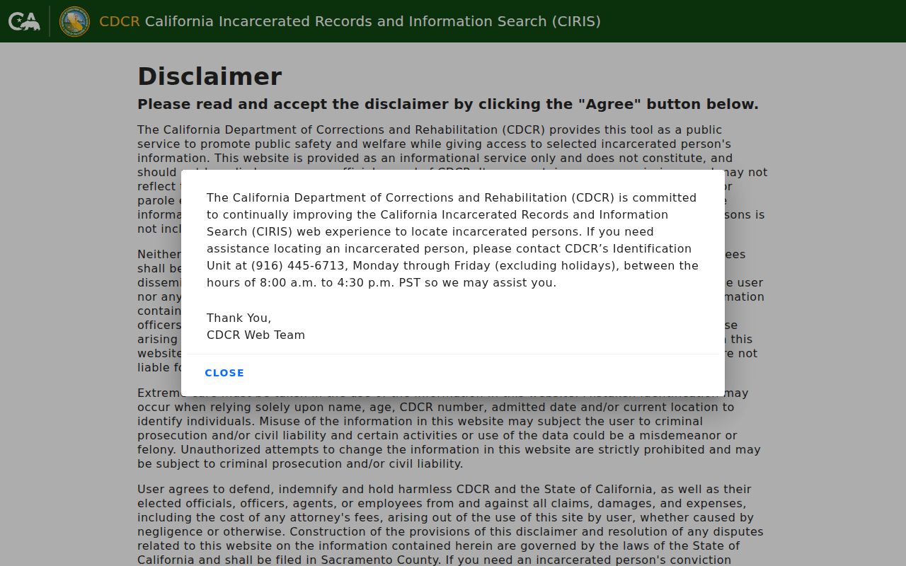 Palm Desert resident lookup California incarcerated records search